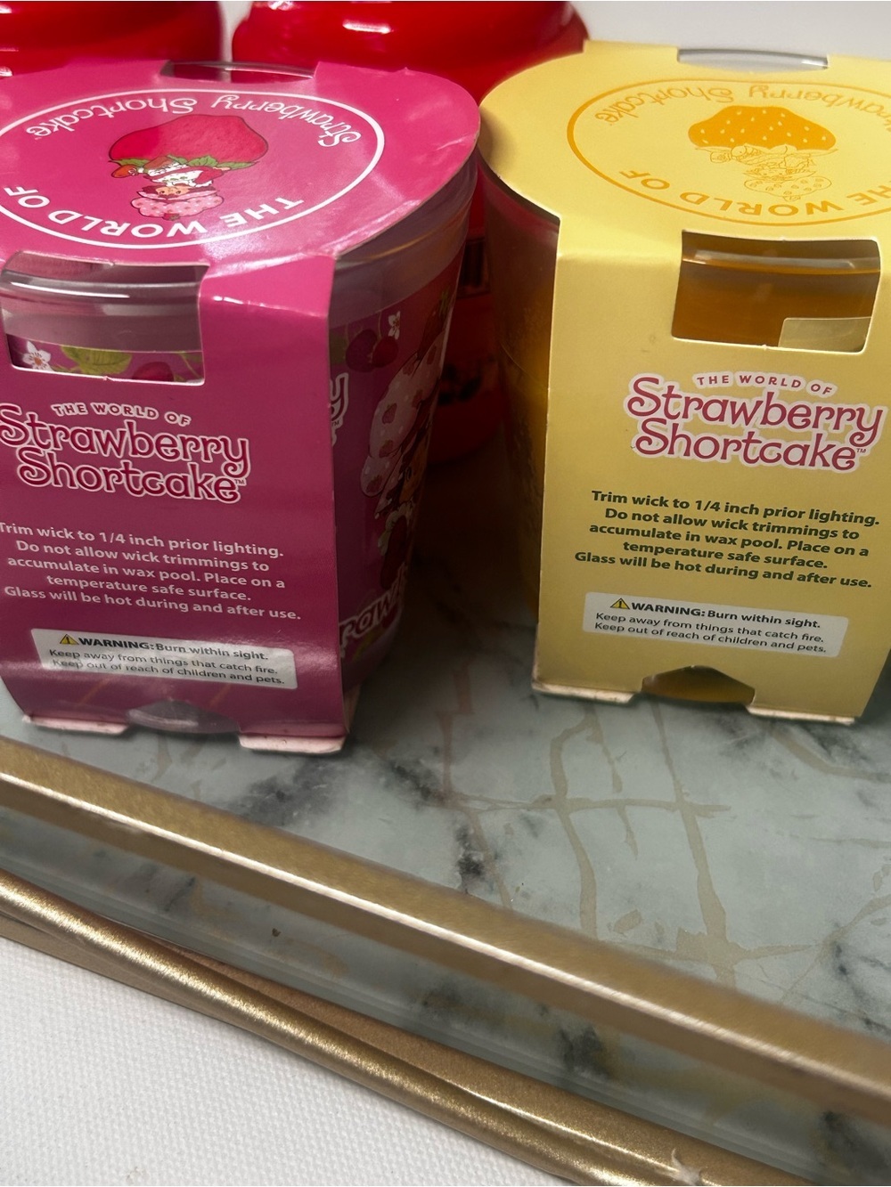 Strawberry Shortcake Pink Bath & Body Set Candle Bubble Bath Gift Set - Picture 7 of 9